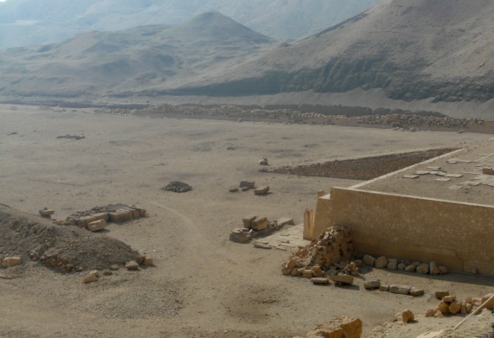 Excavations around Queen Hatshepsut's temple